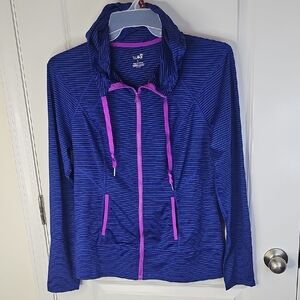 Lukka Vibrant Blue and Pink Athletic Jacket Size L‎